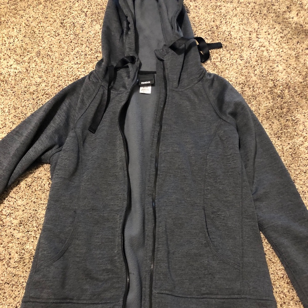 Reebok Gray Zip up jacket with hood